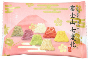 Mt.FUJI shaped rice cracker 7 flavors X 10 packs Made in Japan